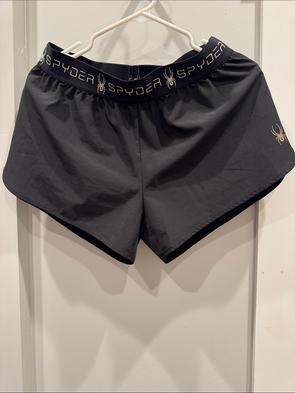 Spyder Black Women's Athletic Shorts with Logo Waistband